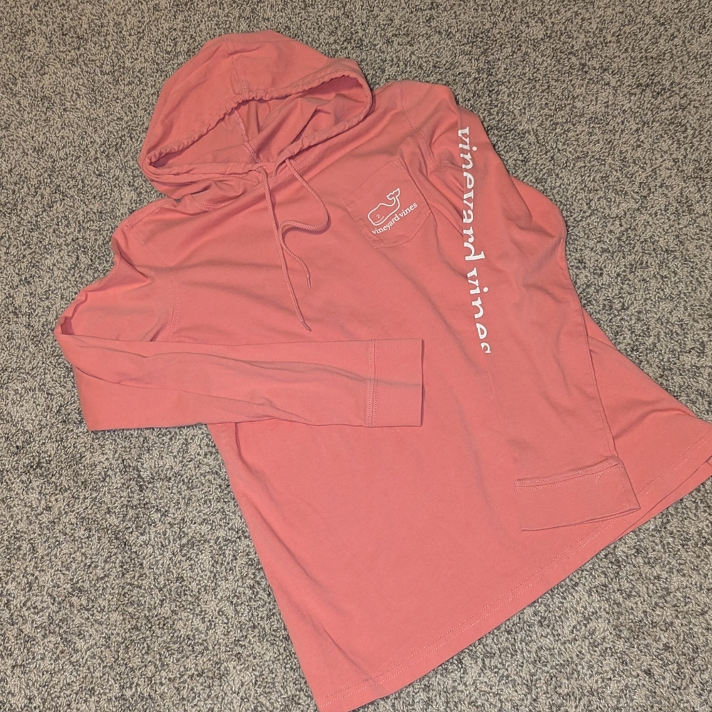 Coral Vineyard Vines Top With Hood Size XS